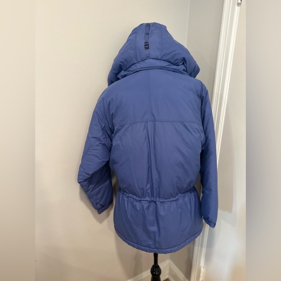 VTG 90s Women’s Sz:M Patagonia Blue Parka Jacket Hooded Puffer Insulated zip - Picture 2 of 16